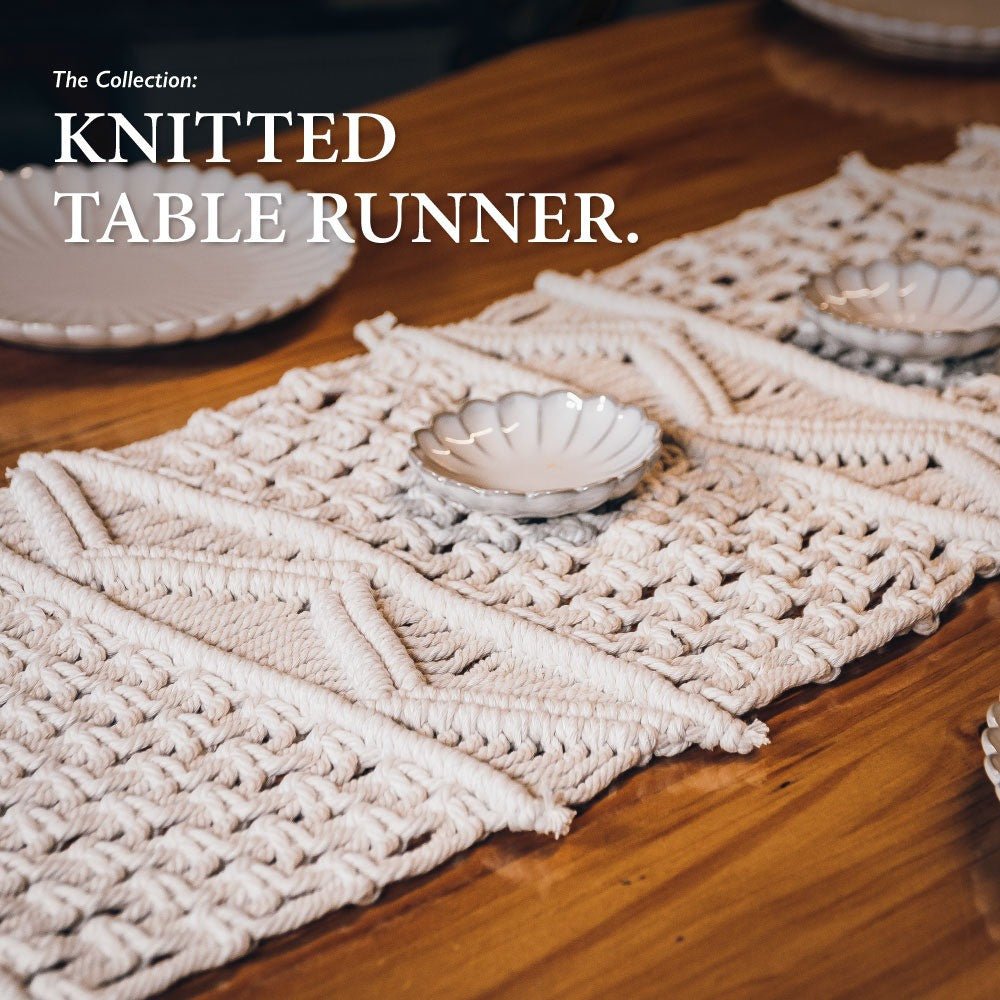 DVpmuxBuXP Knitted Table Runner Collection