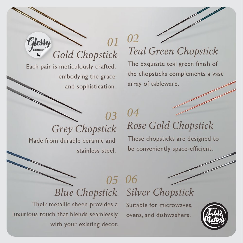 Waltz-ChopstickSet-ProductListing-09 Waltz 4 Pair Stainless Steel Chopstick Collection Set