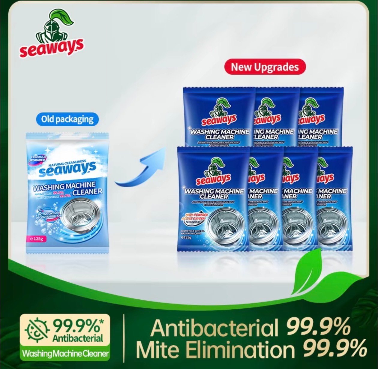 Seaways Washing Machine Cleaner h (125g) Antibacteria Washing Machine Drum Cleaner Powder Descaler Deep Washer Supplies Dirt